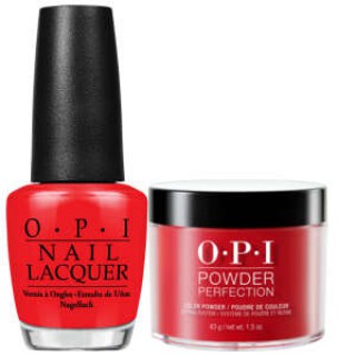 OPI 2in1 (Nail lacquer and dipping powder) - N25 - Big Apple Red
